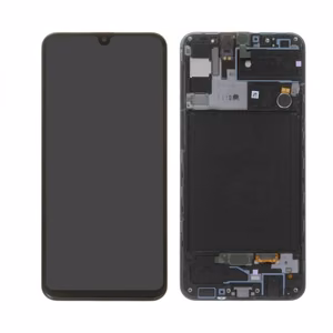 Ekranas skirtas Samsung A307 A30s juodas su rėmeliu HQ