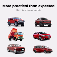 Automobilio cigarečių degiklio lizdo daliklis B08 - 3 lizdai + 2xUSB - 3,1A 120W su ekranu ir laidu auksinis