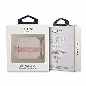 Guess GUA3HHTSP AirPods 3 dėklas rožinis/rožinis Dirželių kolekcija