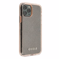 Guess GUHCN65PCGLPI iPhone 11 Pro Max rožinis kietasis dėklas Glitter
