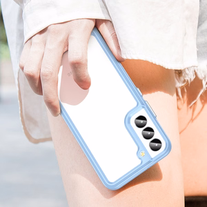 Outer Space dėklas telefonui Samsung Galaxy S23 su lanksčiu rėmeliu mėlynas