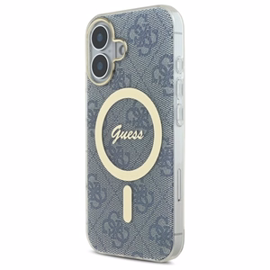 Guess IML 4G MagSafe iPhone 16 dėklas - mėlynas