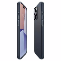 Spigen Thin Fit dėklas telefonui iPhone 15 Pro Max - juodas metalinis