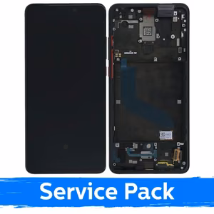 LCD ekranas Xiaomi Mi 9T (Mi 9T Pro) su rėmeliu / Carbon Black / (Service Pack)