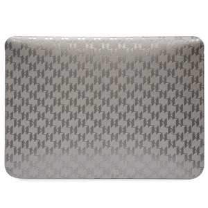 Karl Lagerfeld Saffiano Monograma Ikonik dėklas 14" nešiojamam kompiuteriui - sidabrinis