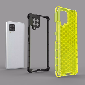 Honeycomb dėklas šarvuotas su TPU buferiu Samsung Galaxy A42 5G mėlynas
