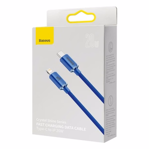 USB laidas Baseus Crystal Shine mBlue Type-C / Lightning 200cm (iki 20W)