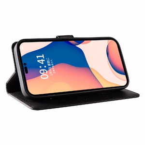 Odinis knygos tipo dėklas telefonui iPhone 16 Pro - juodas