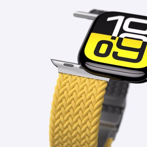 Rinkinys 2 AmazingThing Blend dirželis Apple Watch 45/46/49mm - Geltona-Juoda/Juoda