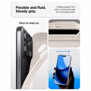 Spigen Liquid Air dėklas, skirtas iPhone 17 Pro / 18 Pro, titano spalvos