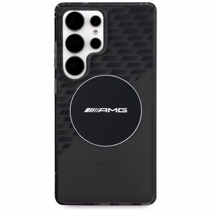 AMG Magnetinis permatomas rombų dėklas telefonui Samsung Galaxy S25 Ultra - juodas