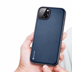 Dux Ducis Fino dėklas telefonui iPhone 14 Plus mėlynas nailoninis