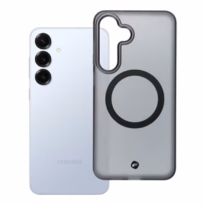 FORCELL F-PROTECT Lygiai su dviejų sluoksnių 4D technologija, militarinio kritimo testo suderinamas su MagSafe SAMSUNG S25 PLUS - dūminis juodas