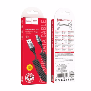 Kabelis USB A į Micro USB Hoco 2,4A 1,5 m X121 juodas