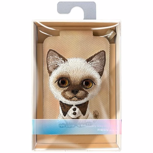 Nimmy New Big-Eye Cute Pets 2.0 Cat magnetinis „MagSafe“ kortelių dėklas telefonui su stovu – rudas