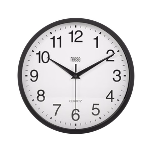Wall clock, 25 cm, black