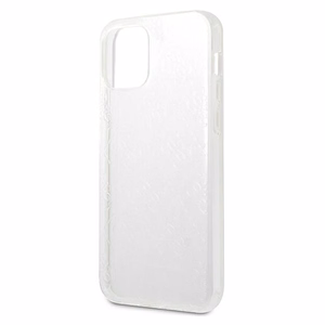 Guess GUHCP12M3D4GTR iPhone 12/12 Pro 6.1" skaidrus kietas dėklas 4G 3D rašto kolekcija