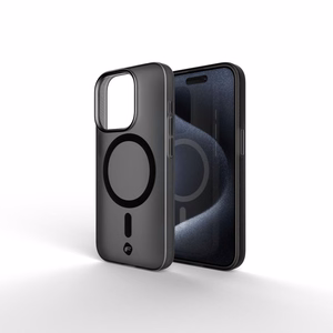Dėklas telefonui FORCELL F-PROTECT Levels su dvigubo sluoksnio 4D technologija, karinio bandymo sertifikatu, suderinamas su MagSafe, skirtas IPHONE 16 PLUS dūminis juodas