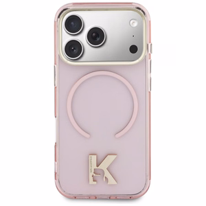 Karl Lagerfeld IML K Head Logo MagSafe Dėklas for iPhone 17 Pro - rožinis