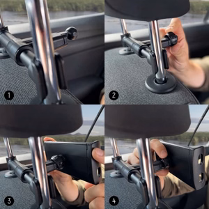 Automobilinis laikiklis Wozinsky WTHBK2 Juodas (be magneto / sėdynei)