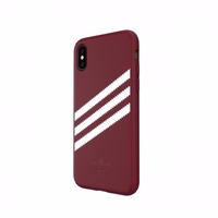 Adidas OR formuotas PU zomšos dėklas iPhone X / XS - bordo