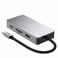Tech-Protect HB05 HUB 9in1 USB-C + USB2.0 + USB3.0 + HDMI 4K 60Hz + SD / TF + PD100W + RJ45 adapteris - pilkas