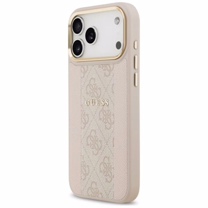 Guess 4G Stripe Magnetinis dėklas telefonui iPhone 17 Pro Max - rožinė