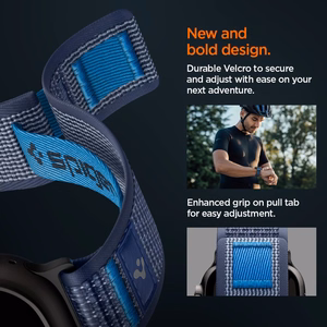 Spigen Athlex Air 2 dirželis Apple Watch 8 / 9 / 10 / 11 / SE / Ultra (44 / 45 / 46 / 49 mm) tamsiai mėlynas