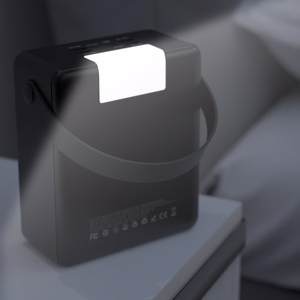 Внешний аккумулятор Wozinsky W8-B 100000mAh 30W, 2xUSB-A, 2xUSB-C, с фонариком, черный