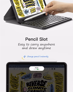 Inateck KB04002 Classic dėklas su klaviatūra, skirtas iPad 10.9–11", juodas