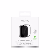 "Puro Flexible Shield" apsauginė plėvelė su aplikatoriumi "Apple Watch 10/11" 46 mm laikrodžiui - Juoda