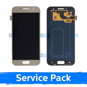 Ekranas skirtas Samsung A320 2017 A3 auksinis (Service Pack)