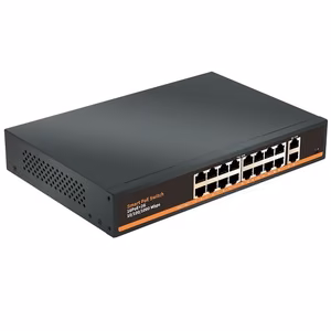 PoE komutatorius 16 prievadų 1000Mbps +2G aukštyn