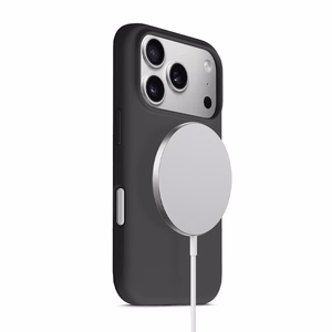 Crong Color Cover Magnetic MagSafe dėklas, skirtas iPhone 17 Pro Max, juodas