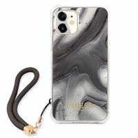 Guess GUHCP12SKSMAGR iPhone 12 mini 5.4 pilkas kietas dėklas Marble kolekcija