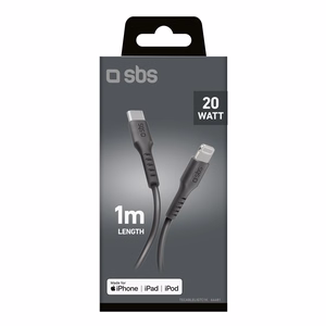 SBS TECABLELIGTC1K USB-C - Lightning kabelis 1 m - juodas