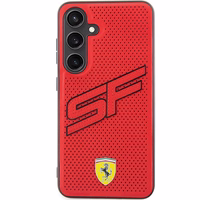 Ferrari Big SF Perforated dėklas telefonui Samsung Galaxy S24+ - raudonas
