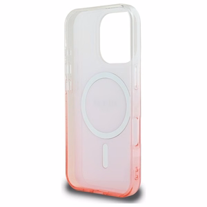 Guess IML Blizgučių gradientas Magnetinis dėklas telefonui iPhone 16 Pro - rožinis