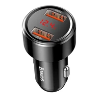 Baseus Magic automobilinis įkroviklis 2x USB QC 3.0 45W (juodas)