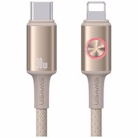 Laidas USAMS Huan Series SJ753 30W USB-C į USB-C 1,2 m titaninis