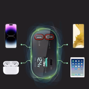 Automobilinis įkroviklis T-PHOX Flexit 4in1 86W, pilkas