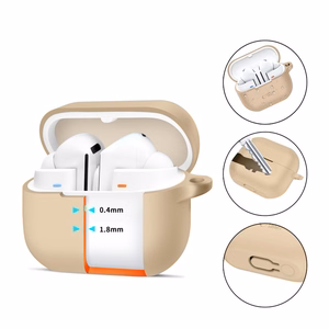 Tech-Protect silikoninis dėklas su kabliuku Samsung Galaxy Buds 3 / 3 Pro - ruda