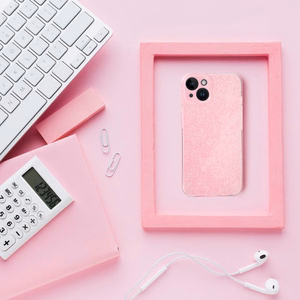 Skaidrus dėklas 2 mm BLINK Xiaomi Redmi 14C rožinis