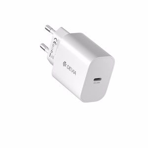 Devia Smart PD GaN sieninis įkroviklis, 30 W, 1 × USB-C, baltas