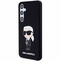 Karl Lagerfeld silikoninis Ikonik dėklas telefonui Samsung Galaxy S24 - juodas
