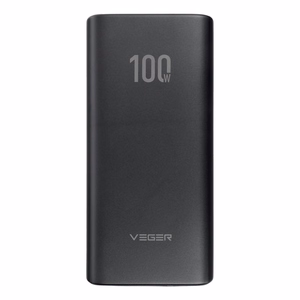 VEGER Išorinė baterija 20000 mAh PD QC3.0 5A 100W T100 (W2032C-100) juoda