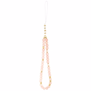 Guess IML Flowers Electro Pearl Strap MagSafe dėklas telefonui iPhone 17 Pro Max - rožinis