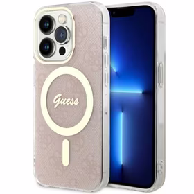 Guess GUHMP14LH4STP iPhone 14 Pro 6.1" rožinis/rožinis kietas dėklas 4G MagSafe