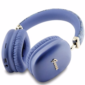 Belaidės ausinės Guess Gcube Metallic Script Logo GUBHK1GCTCSU purpurinės spalvos