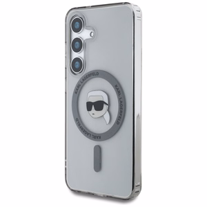 Dėklas Karl Lagerfeld Button Karl Head Printed Logo Magnetinis Samsung Galaxy S25 juodas